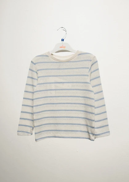 Erkek Çocuk Uzun Kollu Çizgili Örmek Triko Kazak 125324 - 11