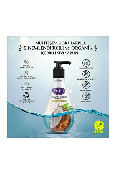Duru Organik Içerikli Cevizli Sıvı Sabun 500ml,hindistan - Resim 2