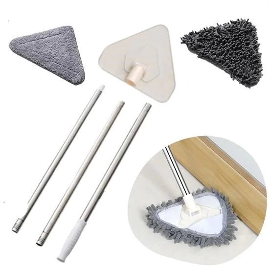heyf HEYF® Teleskopik Saplı 150 cm Üçgen Mop Cam Duvar Tavan Fayans Parke Temizleyici Mop