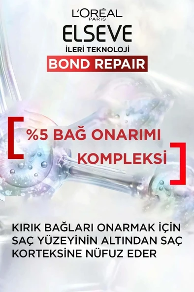 Elseve Bond Repair Tüm Yıpranmalar Için Saç Bağlarını Güçlendirici Şampuan 200ml - Resim 6