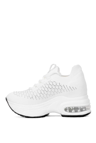 Guja 25Y300-22 Kadın Triko Taşlı Balon Taban Streç Spor Ayakkabı - 3