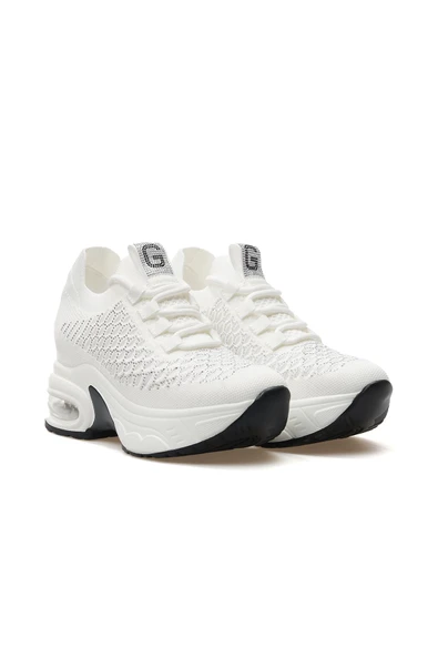 Guja 25Y300-22 Kadın Triko Taşlı Balon Taban Streç Spor Ayakkabı - 4