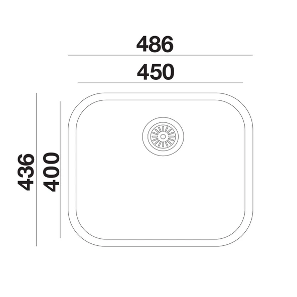 Livinox 40x45 Tek Gözlü Düz Taşmasız Çelik Mutfak Eviyesi - 2