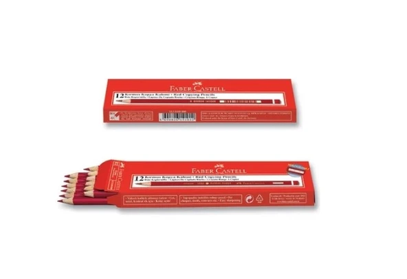 Faber-Castell Kırmızı Kopya Boya Kalemi 12 adet - 2