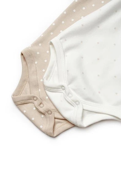 Bebek 2li Kısa Kollu Badi %100 Organik Pamuk, Bebek ve Yenidoğan Serisi - CSY8101 - 8