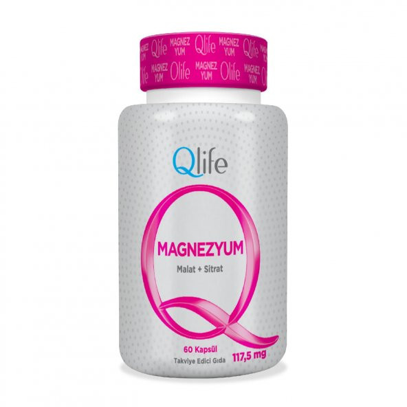 Qlife Magnezyum Malat+Sitrat 60 Kapsül