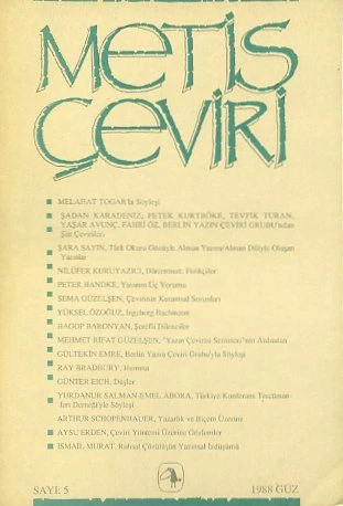 Metis Çeviri 5 Güz 1988