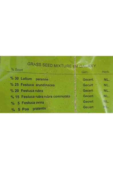 7 Günde Çimlenen Üzerine Basılabilir 6'lı Karışım Çim Tohumu 1kg - 2