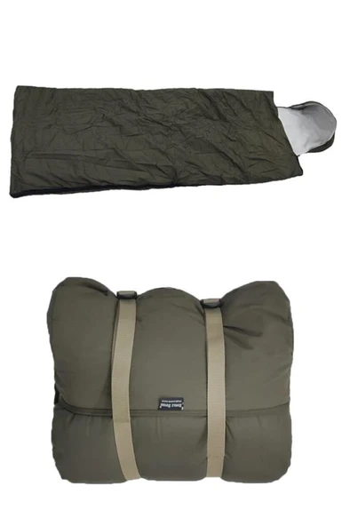 Single Sword Su Geçirmez Kamp&Çadır&Askeri Yazlık&Kışlık Çift Fermuarlı Uyku Tulumu +Taşıma Çantalı, 220x80 cm - 4