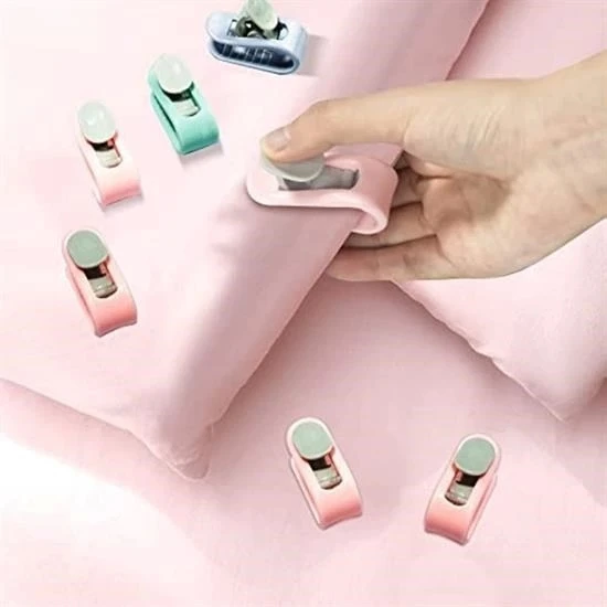 heyf HEYF® 4 Adet İğnesiz Yorgan Çarşaf Ve Perde Tutucu Sabitleyici Kaydırmaz Örtü Düzenleyici Klips ürün görseli 1