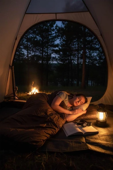 Single Sword Su Geçirmez Kamp&Çadır&Askeri Yazlık&Kışlık Çift Fermuarlı Uyku Tulumu +Taşıma Çantalı, 220x80 cm - Resim 6