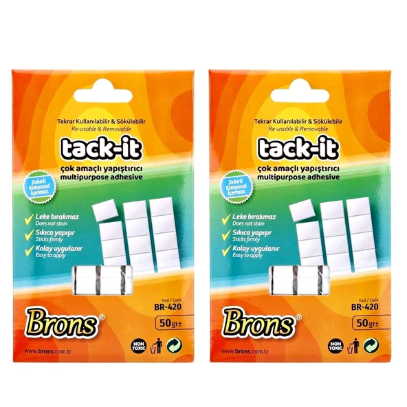 Brons Tack-It Hamur Yapıştırıcı 50 gr 2 Adet (BR-420)
