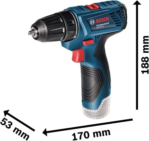 Bosch GSR 120-LI Akülü Delme Vidalama Makinesi (2 x 2,0 Ah Akü) - 2