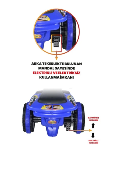 UJ TOYS Müzikli Ve Led Işıklı Ranger Akülü Atv 6v-mavi - 7