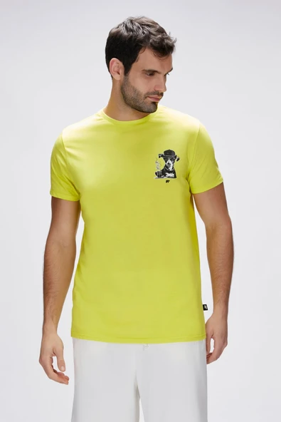 Bad Bear Duggie Yeşil Erkek Baskılı Tişört - Resim 2