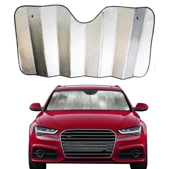 heyf HEYF® 120*55 cm Ambalajlı Vantuzlu Araç İçi Ön Cam Perdesi Katlanabilir Güneşlik