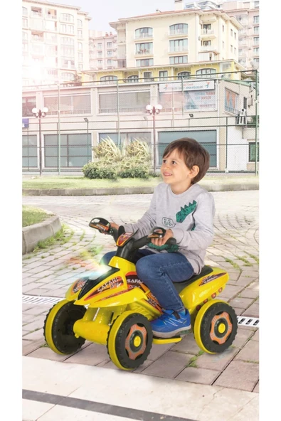 UJ TOYS 9048 Akülü Atv 6 V Safari Sarı - 3