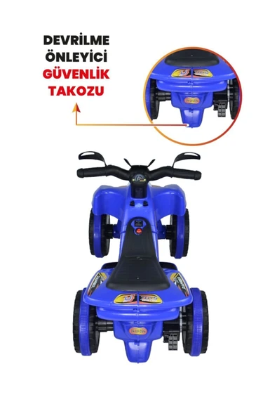 UJ TOYS Müzikli Ve Led Işıklı Ranger Akülü Atv 6v-mavi - 6
