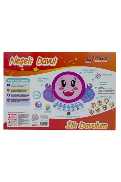 UJ TOYS Neşeli Davul-mavi Kırmızı - 3