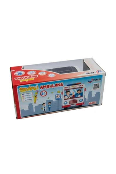 UJ TOYS Sesli Ve Işıklı Çarp Dön Sevimli Ambulans-beyaz - 7