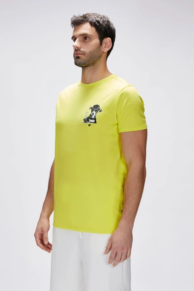 Bad Bear Duggie Yeşil Erkek Baskılı Tişört - Resim 4