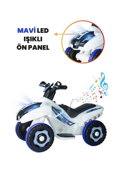 UJ TOYS Beyaz Akülü Atv 6v Ranger - 5