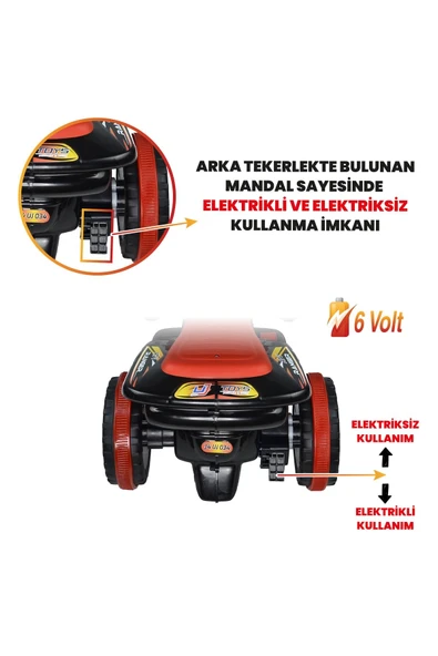 UJ TOYS Uzaktan Kumandalı Akülü Atv 6v Ranger-siyah - 2
