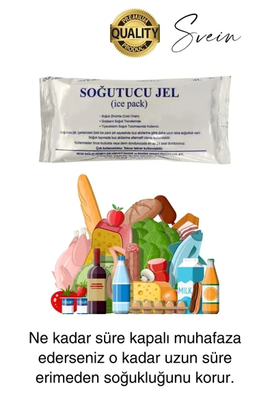 5 Adet 260 gr Soğutucu Jel Poşet Buz Aküsü Yolculuk Seyahat Yiyecek İçin Uygun Uzun Süre Dayanım - 5