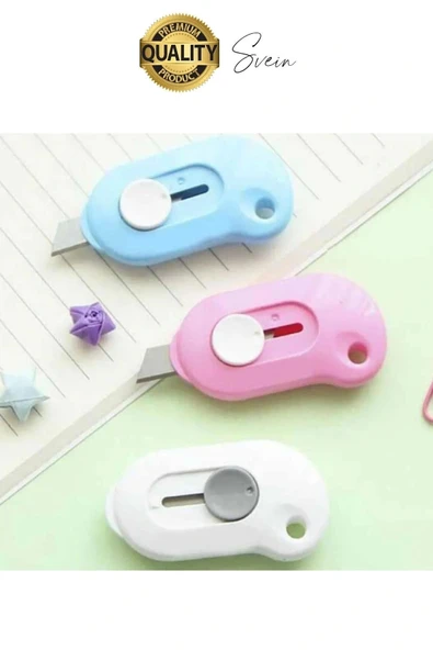 Çok Amaçlı Taşınabilir Cep ve Çanta Mini Falçata Maket Bıçağı Ultra Keskin Anahtarlıklı Çelik - 5