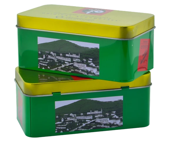 Katlanır Kapaklı Dekoratif 2 Adet Desenli Metal Saklama Kutusu (6,5x8x15cm) - 3