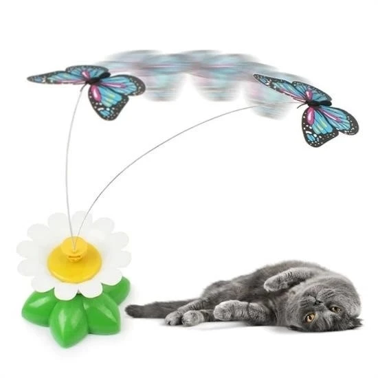 heyf HEYF® Hareketli Dönen Kelebek - Kedi Oyuncağı ( Pille Çalışır)