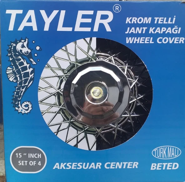 TAYLER Krom Telli Jant Kapağı 15 Inç - 3