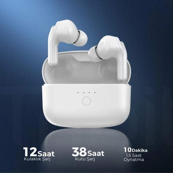 Tribit FlyBuds C1 Qualcomm QCC3040 ANC 60 Saat Oynatma Süresi Kablosuz 5.2 Bluetooth Kulak İçi Kulaklık Beyaz - 5