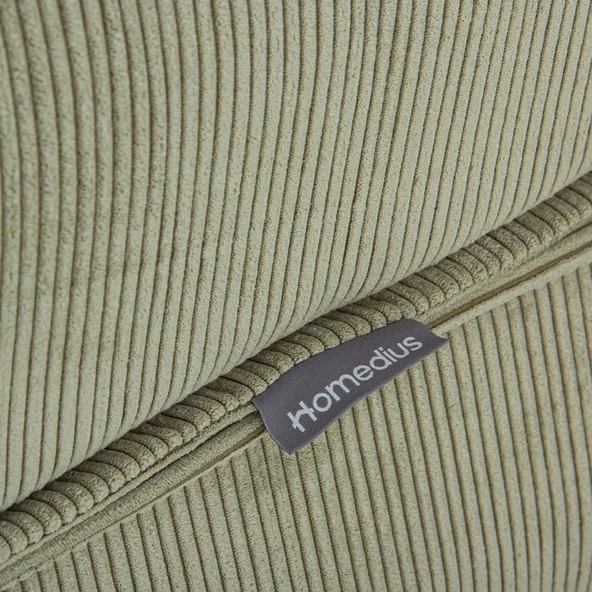 Homedius Mocca Fitilli Kadife Çift Kişilik Katlanır Yatak Olabilen Koltuk-Çağla Yeşili - Resim 2