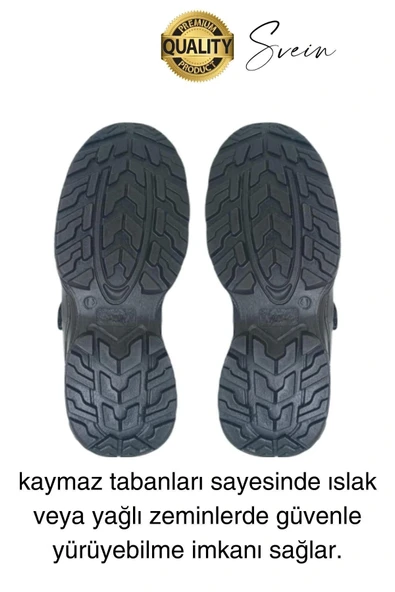 Çelik Burunlu Süet Deri İş Ayakkabısı Rahat Konforlu Hafif Ergonomik Cırtlı Nefes Alabilen Güvenli - 3
