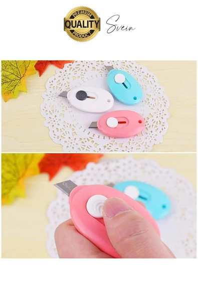 Çok Amaçlı Taşınabilir Cep ve Çanta Mini Falçata Maket Bıçağı Ultra Keskin Anahtarlıklı Çelik - 2