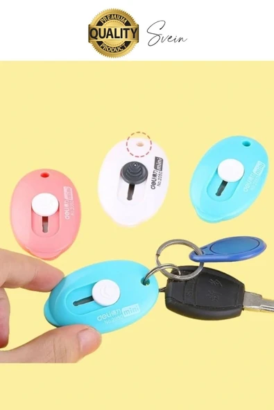 Çok Amaçlı Taşınabilir Cep ve Çanta Mini Falçata Maket Bıçağı Ultra Keskin Anahtarlıklı Çelik - 6