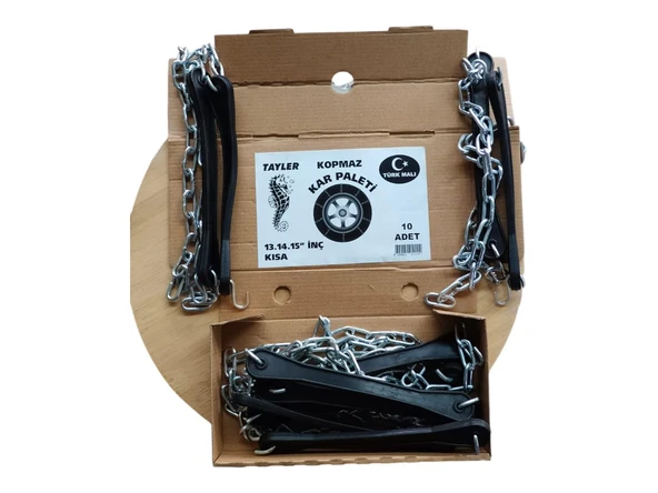 TAYLER Yeni Nesil Tak Çıkar Pratik Araba Zinciri Kar Zinciri 16-17-18 Jant Uyumlu 10 Adet - 3