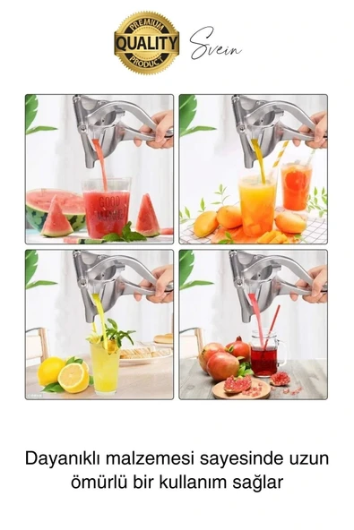 Premium Alüminyum Katı Meyve Sıkacağı Narenciye Portakal Limon Suyu Basınçlı Manuel Ev Mutfak Aleti - Resim 2