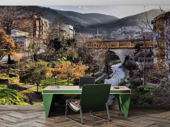 Bursa Irgadı Köprüsü Manzaralı Duvar Kağıdı - Resim 4