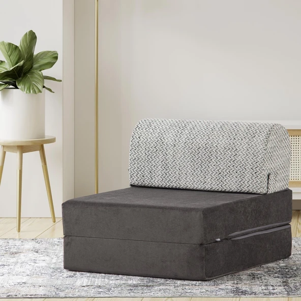 Homedius Magic Yataklı Katlanır Tek Kişilik Koltuk Antrasit Tek - 4