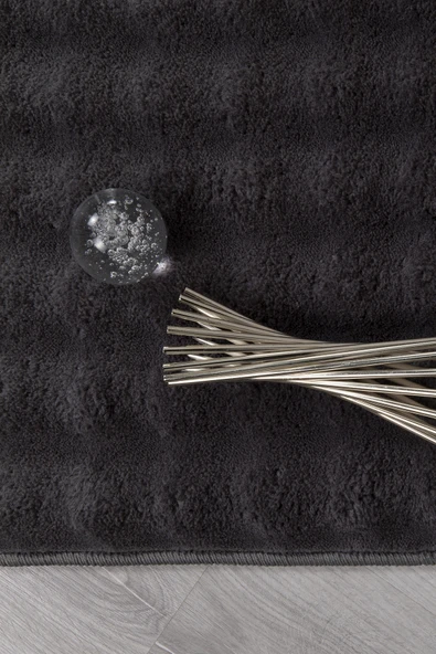 Peluş Yumuşak Yıkanabilir Bubble Kedi Yatağı - Köpek Yatağı Minder Antrasit - 2