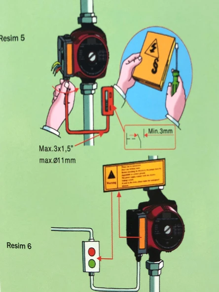 İbeltech GPD16-9A Sıcak Su Devirdaim Sirkülasyon Su Pompası Motoru 1" - 6