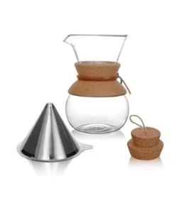 Linanware Chemex Filtre Kahve Demleme Isıya Dayanıklı Borosilikat Cam 600 ml DSG-32 - 2