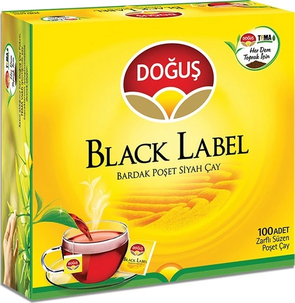 Doğuş Black Label 2 gr 100'lü 2 Adet Bardak Poşet Çay
