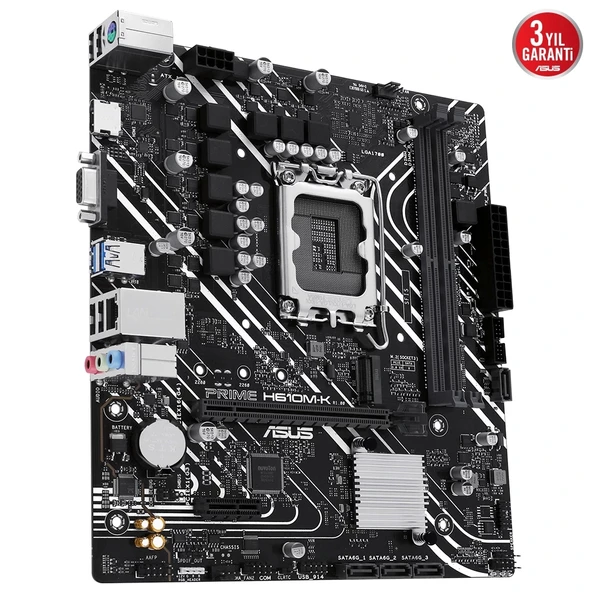 Asus Prime H610M-K DDR5 5600MHz (OC) M.2 1700p mATX Anakart - Resim 4