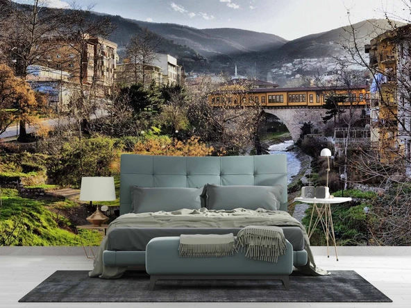 Bursa Irgadı Köprüsü Manzaralı Duvar Kağıdı - Resim 2