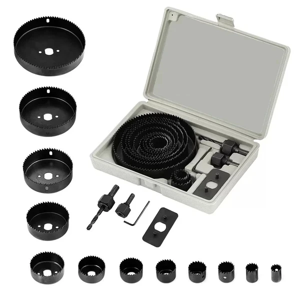 16 Parça Panç Seti Ağaç Kesme Testere Matkap Ucu Takımı Alçıpan Tavan Kesme ürün görseli 1