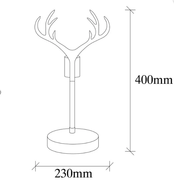 BEAMI METAL MOTİFLİ MASA LAMBASI - 3