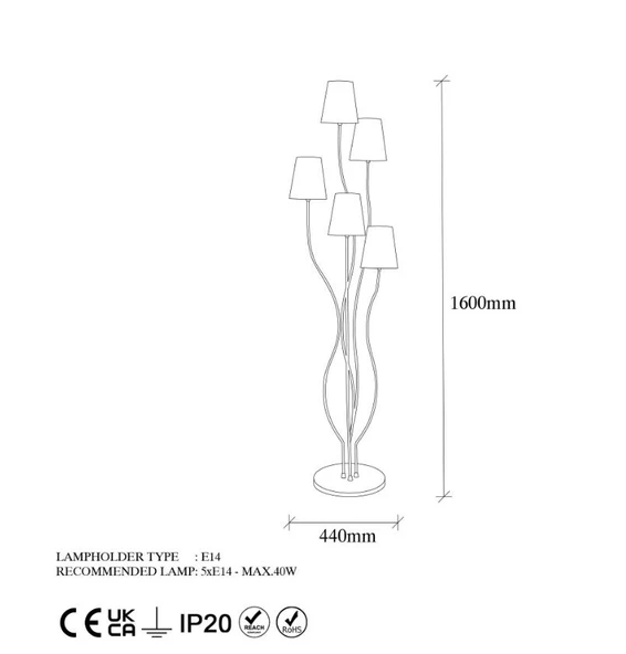 BONIBON  ABAJUR BAŞLIKLI 5'Lİ LAMBADER - 5